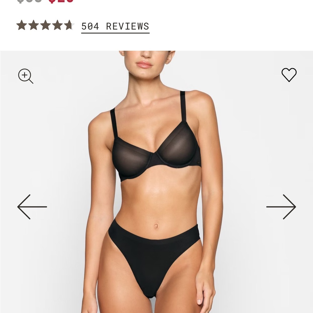 COPY - SKIMS Black Triangle Bra Intimates